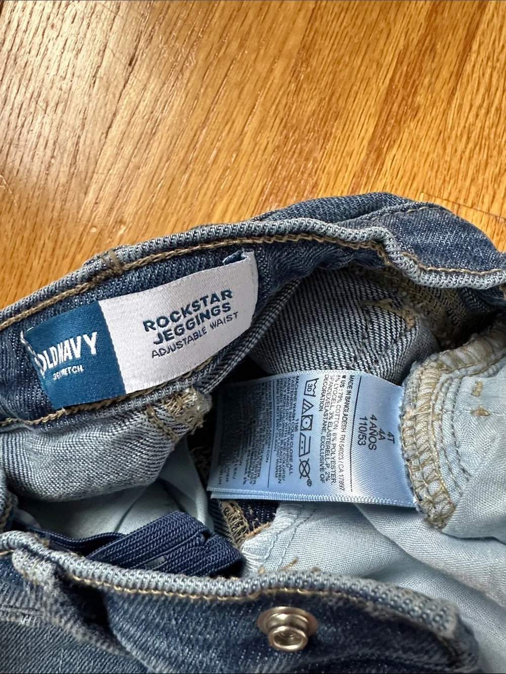 Old Navy Dark Blue Denim Jeans with Heart Knee Patches
